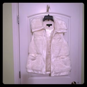 RLZ white faux fur vest